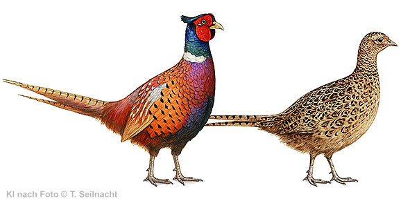 Fasan: Hahn und Henne